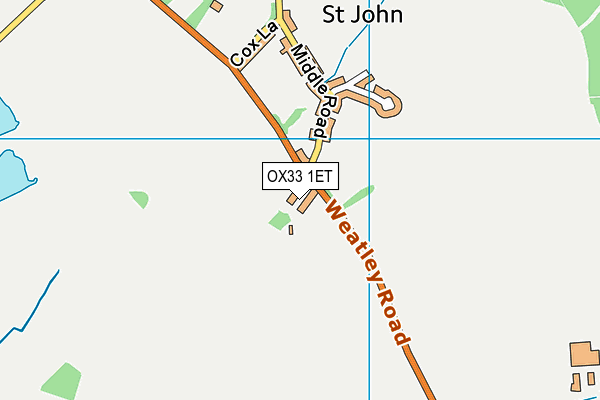Stanton St John Recreation Ground map (OX33 1ET) - OS VectorMap District (Ordnance Survey)