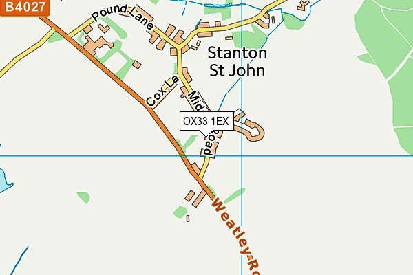 OX33 1EX map - OS VectorMap District (Ordnance Survey)