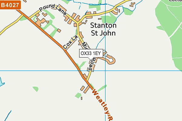 OX33 1EY map - OS VectorMap District (Ordnance Survey)
