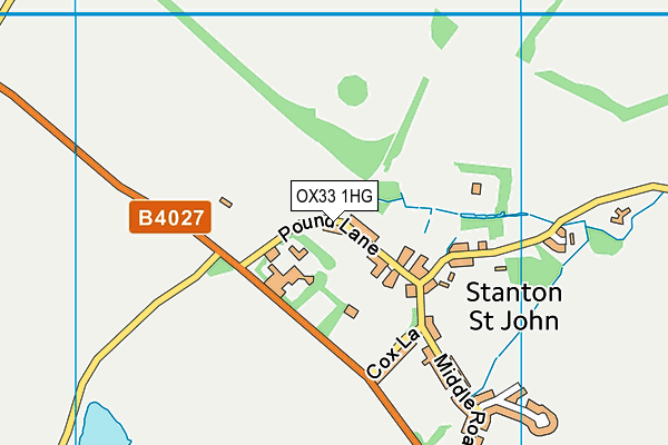OX33 1HG map - OS VectorMap District (Ordnance Survey)