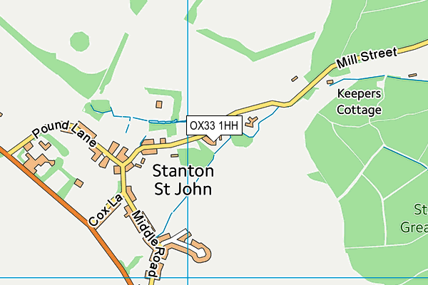 OX33 1HH map - OS VectorMap District (Ordnance Survey)