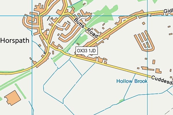 OX33 1JD map - OS VectorMap District (Ordnance Survey)