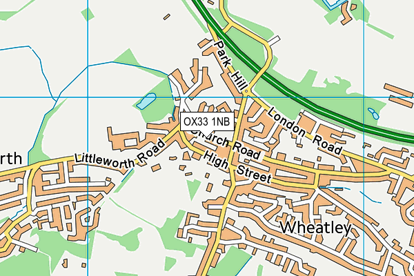 OX33 1NB map - OS VectorMap District (Ordnance Survey)