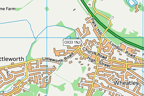 OX33 1NJ map - OS VectorMap District (Ordnance Survey)