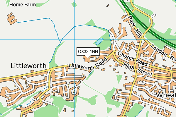 Wheatley Ce Primary School map (OX33 1NN) - OS VectorMap District (Ordnance Survey)