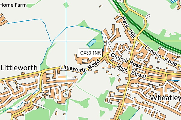 OX33 1NR map - OS VectorMap District (Ordnance Survey)