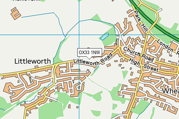 OX33 1NW map - OS VectorMap District (Ordnance Survey)
