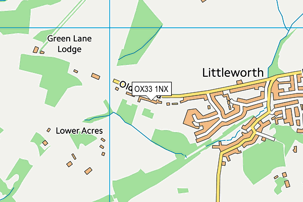 OX33 1NX map - OS VectorMap District (Ordnance Survey)