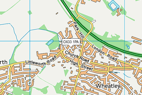 OX33 1PA map - OS VectorMap District (Ordnance Survey)