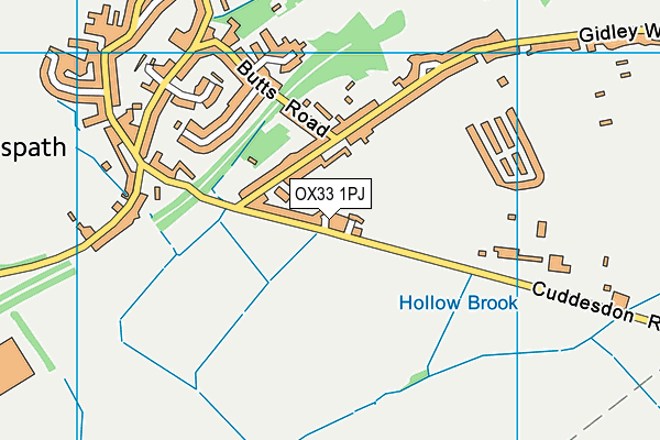 OX33 1PJ map - OS VectorMap District (Ordnance Survey)