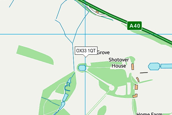 OX33 1QT map - OS VectorMap District (Ordnance Survey)