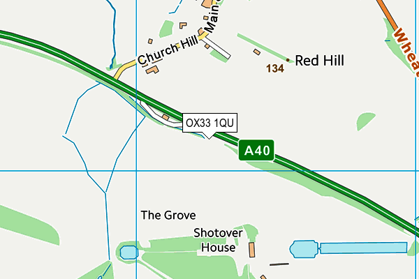 OX33 1QU map - OS VectorMap District (Ordnance Survey)