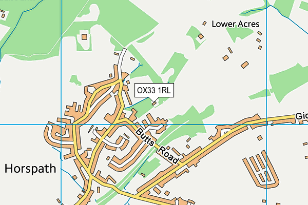 OX33 1RL map - OS VectorMap District (Ordnance Survey)