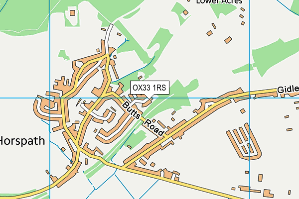 OX33 1RS map - OS VectorMap District (Ordnance Survey)