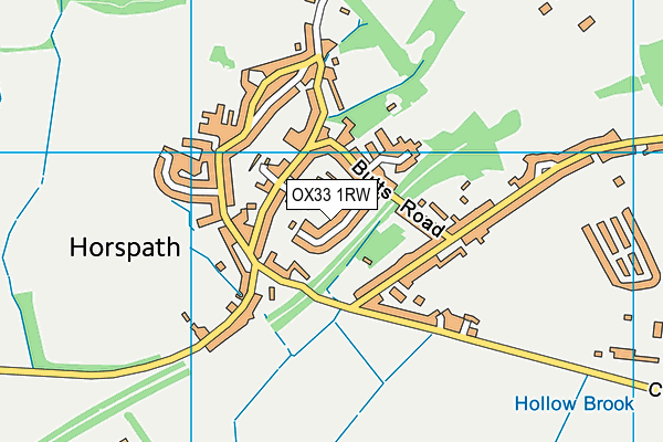 OX33 1RW map - OS VectorMap District (Ordnance Survey)