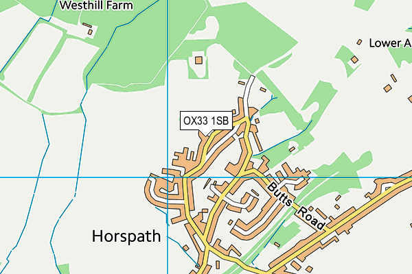 OX33 1SB map - OS VectorMap District (Ordnance Survey)