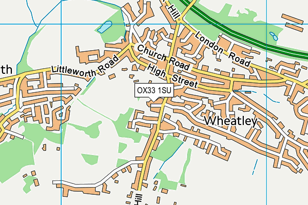 OX33 1SU map - OS VectorMap District (Ordnance Survey)