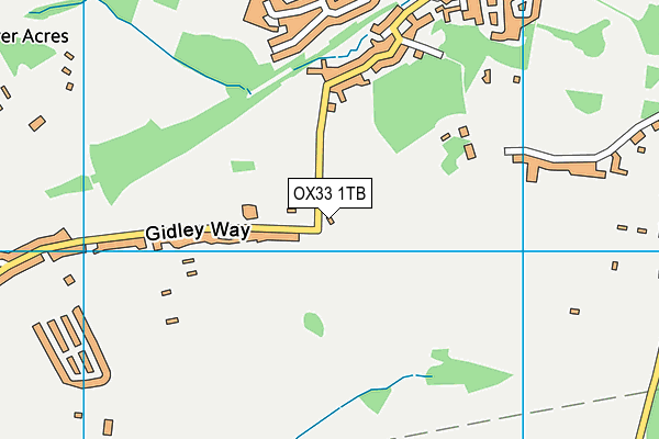 OX33 1TB map - OS VectorMap District (Ordnance Survey)