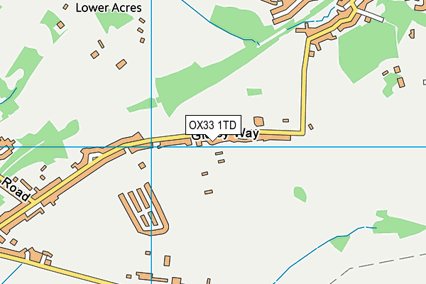 OX33 1TD map - OS VectorMap District (Ordnance Survey)