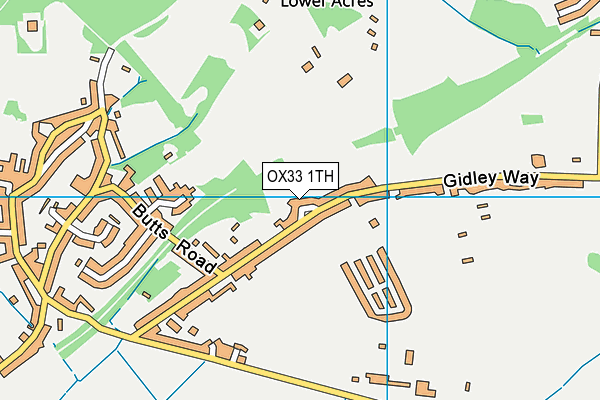 OX33 1TH map - OS VectorMap District (Ordnance Survey)