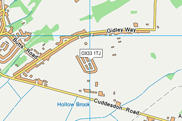 OX33 1TJ map - OS VectorMap District (Ordnance Survey)