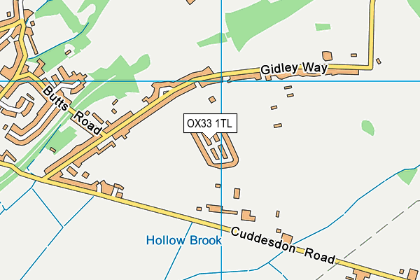 OX33 1TL map - OS VectorMap District (Ordnance Survey)