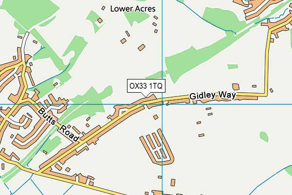 OX33 1TQ map - OS VectorMap District (Ordnance Survey)