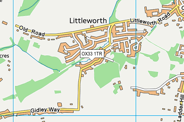 OX33 1TR map - OS VectorMap District (Ordnance Survey)