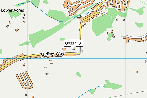 OX33 1TX map - OS VectorMap District (Ordnance Survey)