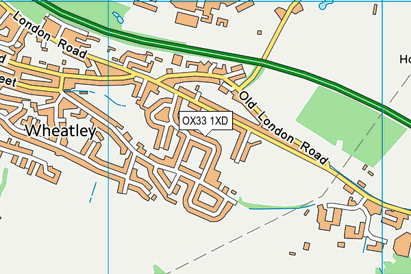 OX33 1XD map - OS VectorMap District (Ordnance Survey)