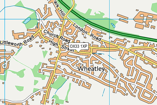 OX33 1XP map - OS VectorMap District (Ordnance Survey)