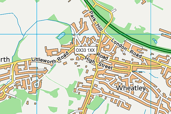 OX33 1XX map - OS VectorMap District (Ordnance Survey)