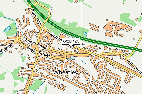 OX33 1YA map - OS VectorMap District (Ordnance Survey)