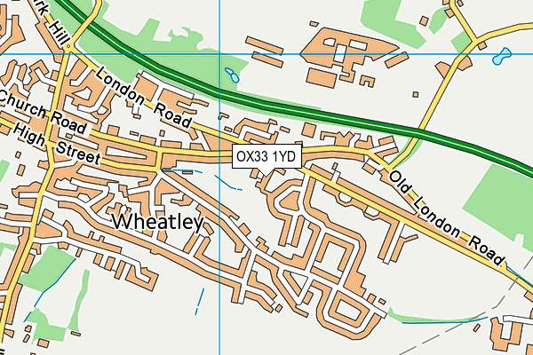 OX33 1YD map - OS VectorMap District (Ordnance Survey)