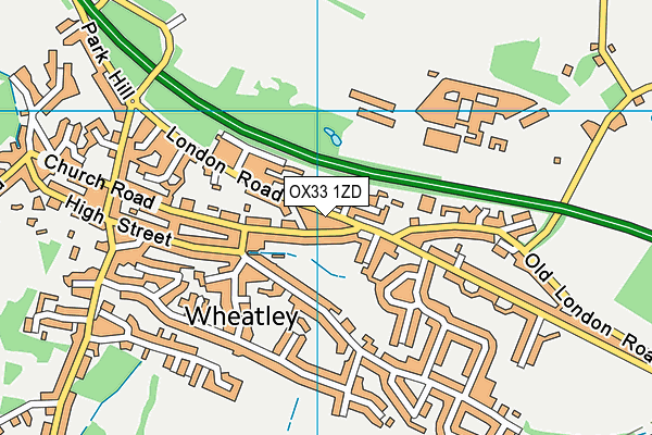 OX33 1ZD map - OS VectorMap District (Ordnance Survey)