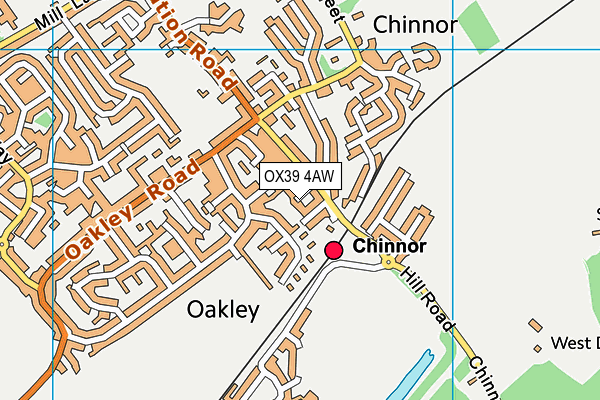 OX39 4AW map - OS VectorMap District (Ordnance Survey)