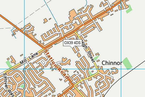 OX39 4DS map - OS VectorMap District (Ordnance Survey)