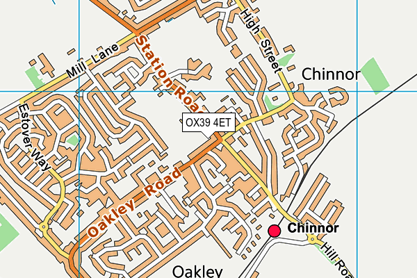 OX39 4ET map - OS VectorMap District (Ordnance Survey)