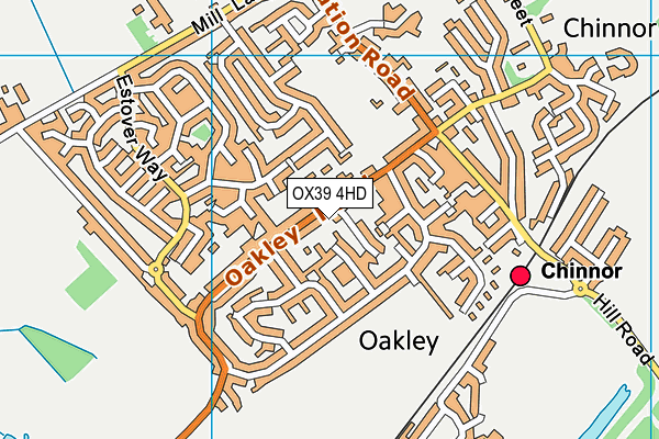 OX39 4HD map - OS VectorMap District (Ordnance Survey)