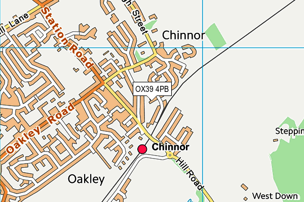 OX39 4PB map - OS VectorMap District (Ordnance Survey)