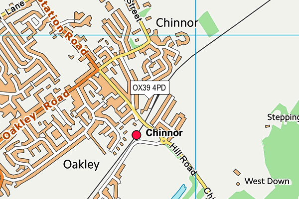 OX39 4PD map - OS VectorMap District (Ordnance Survey)