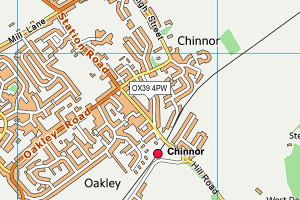 OX39 4PW map - OS VectorMap District (Ordnance Survey)