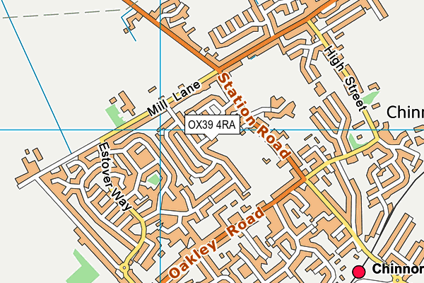 OX39 4RA map - OS VectorMap District (Ordnance Survey)