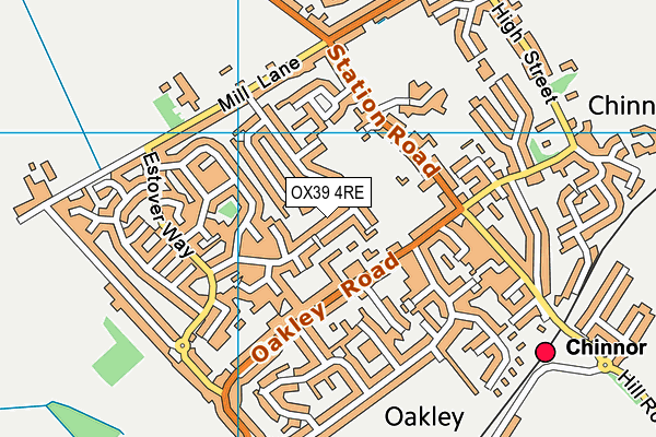 OX39 4RE map - OS VectorMap District (Ordnance Survey)