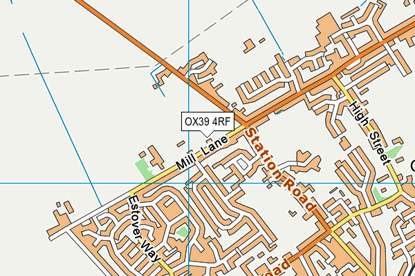 Mill Lane Community Primary School map (OX39 4RF) - OS VectorMap District (Ordnance Survey)