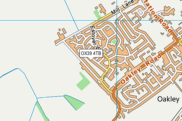 OX39 4TB map - OS VectorMap District (Ordnance Survey)