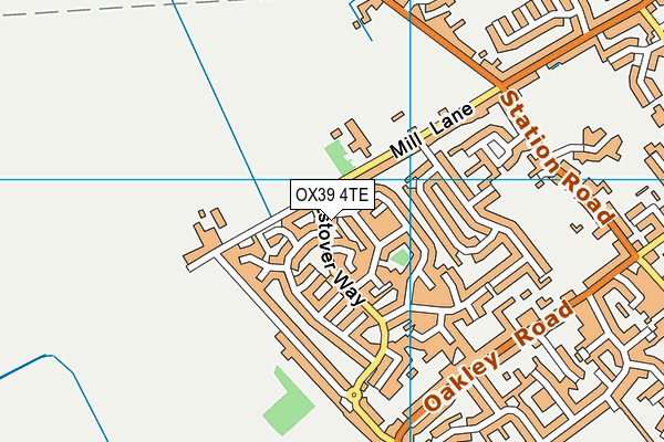 OX39 4TE map - OS VectorMap District (Ordnance Survey)