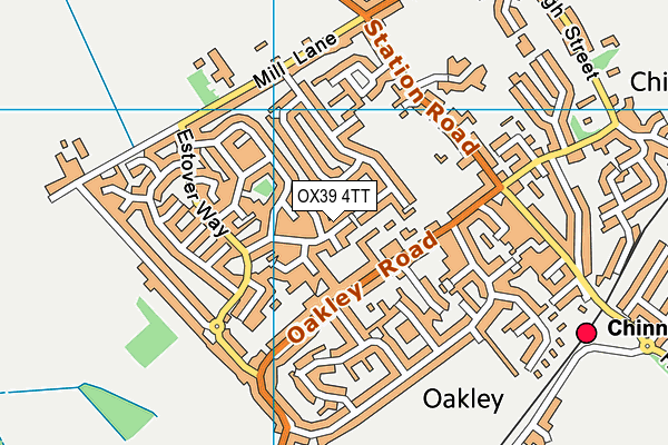 OX39 4TT map - OS VectorMap District (Ordnance Survey)