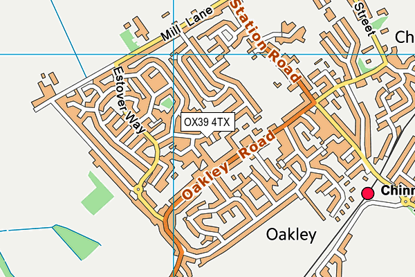 OX39 4TX map - OS VectorMap District (Ordnance Survey)