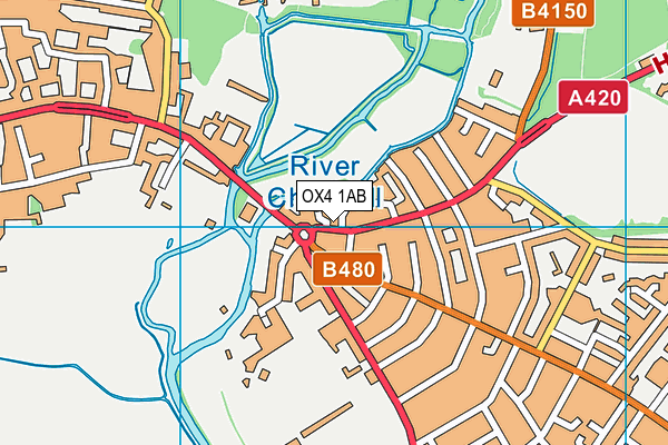 OX4 1AB map - OS VectorMap District (Ordnance Survey)